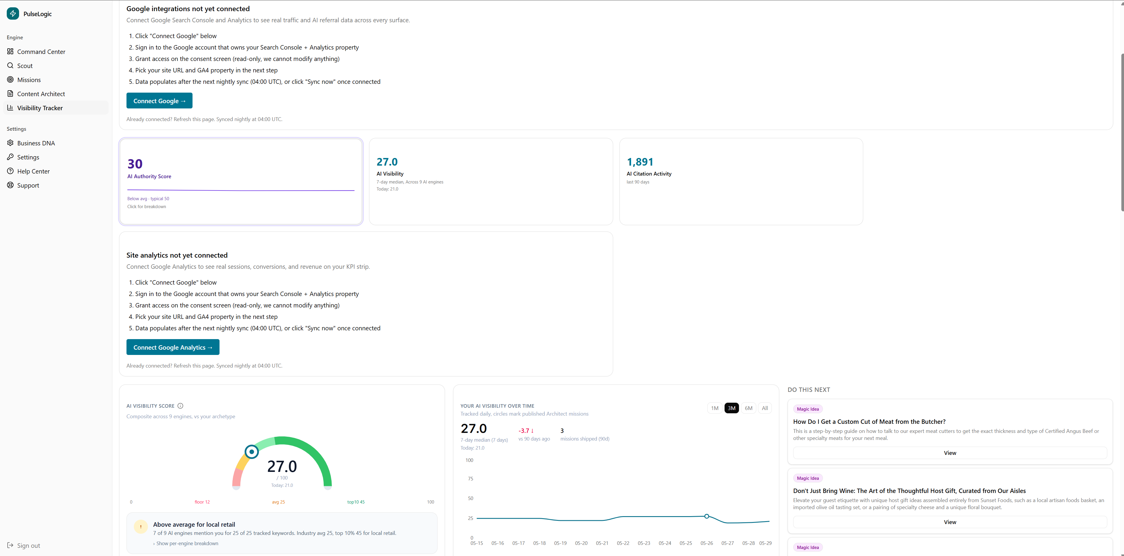 PulseLogic Visibility Tracker